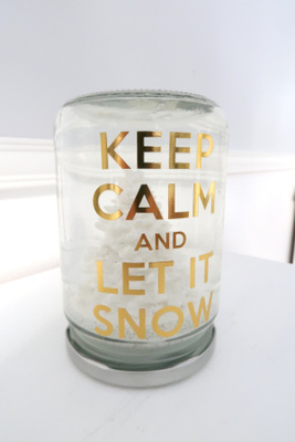 Lumisadepallo "Keep calm and let it snow"