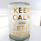 Lumisadepallo "Keep calm and let it snow" - pikkukuva 1