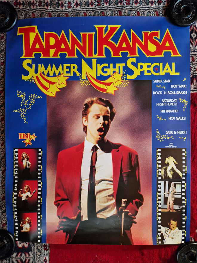 Tapani Kansa keikkajuliste 15 .76×62. Vuodelta 1979