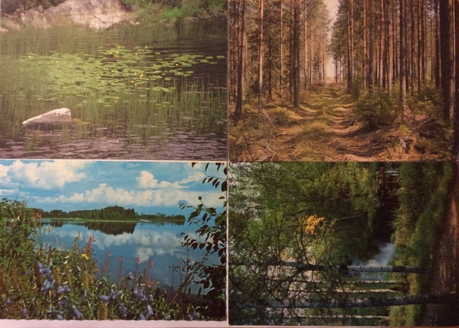 Kesäisiä maisemakuvia foto 4 kpl käyttämättömät