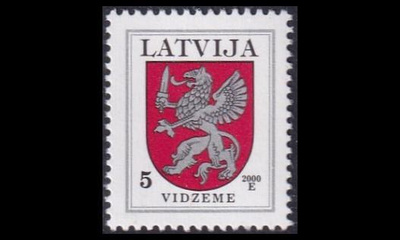 Latvia 373C_VI ** Käyttösarja vaakuna 5 S -00 (1994)