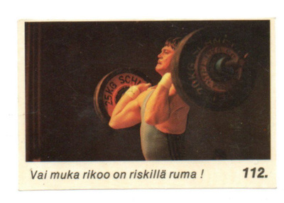 Purkkakuva Hellas SPORTTIS n:o 112 Vai muka rikoo on riskill