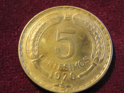 5 centesimos 1970 Chile