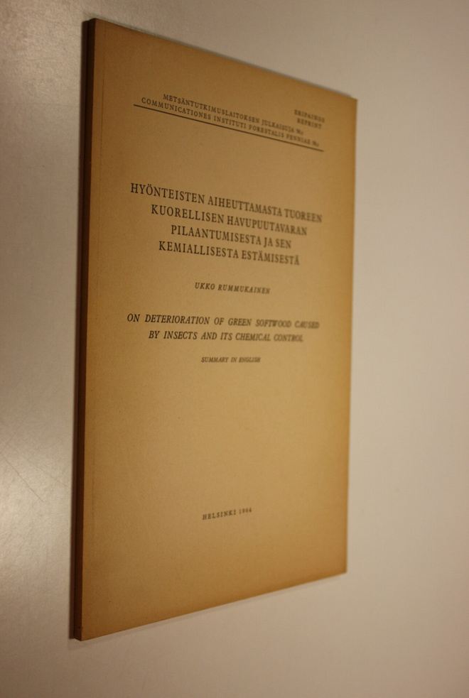 Ukko Rummukainen : Hyönteisten aiheuttamasta tuoreen kuor...