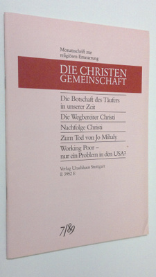 Die Christen-Gemeinschaft 7/1989 : Monatsschrift zur reli...