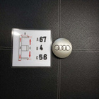 Audi vannekeskiöt – Kromi-Harmaa – 67mm (4kpl sa - pikkukuva 5