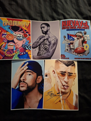 BAD BUNNY --- julistesetti 5kpl --- 21cm x 30cm #1
