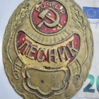 VANHA CCCP Virkamerkki Metsänhoitaja 1930-l ISO KOMEA - pikkukuva 1