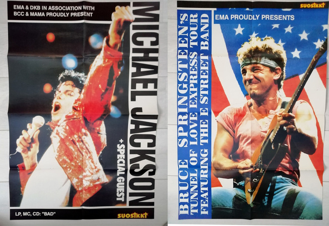 Suosikki-lehden juliste: Michael Jackson / Bruce Springsteen