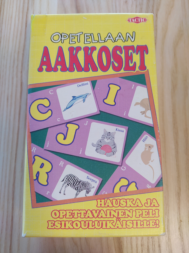 Opetellaan aakkoset peli