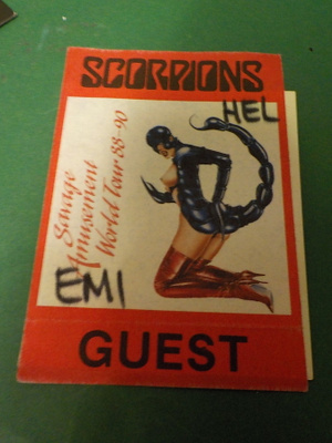 SCORPIONS BACKSTAGEPASSI