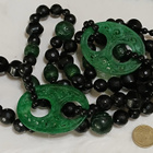 311g Vintage Kiinalainen Jade kivi kaulakoru - pikkukuva 5