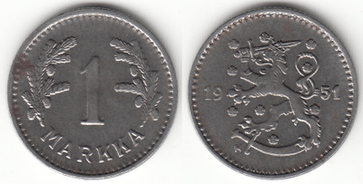 1 mk 1951 fe, suora H, tasalatva
