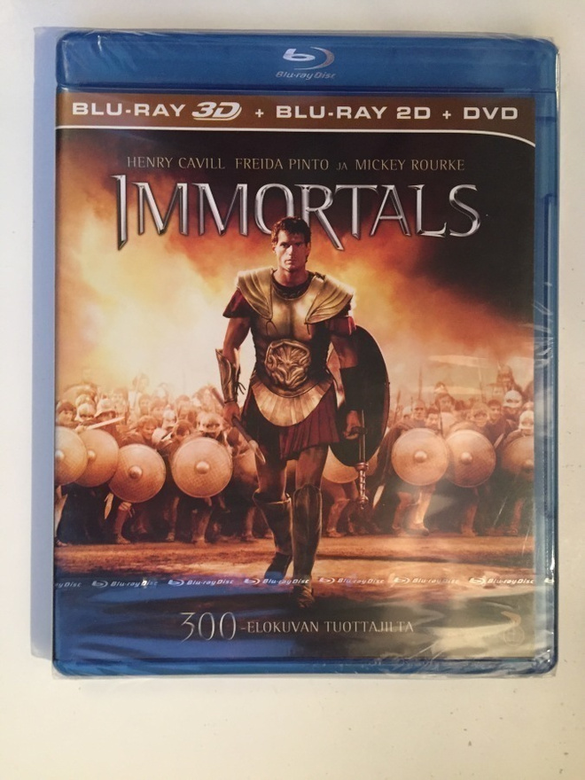 Immortals (Blu-ray 3D + Blu-ray + DVD) Henry Cavill [UUSI!]