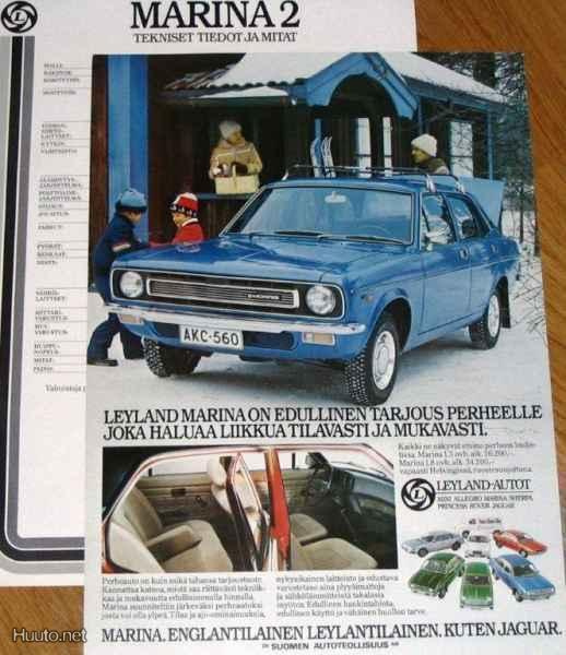 1978 Morris / Leyland Marina esite - suomalainen