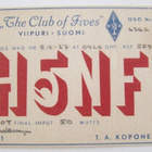 VANHA QSL Radio Kortti Viipuri Uuteen Seelantiin 1927 - pikkukuva 1