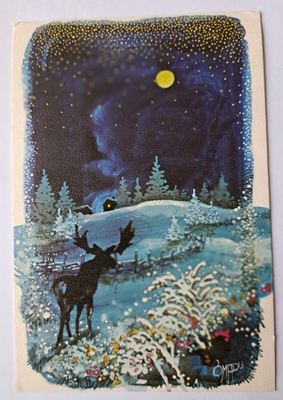 Omppu: poro kuutamolla, kulkenut 1980