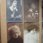 neljä vintage taidekorttia 1900-luku alku - pikkukuva 1