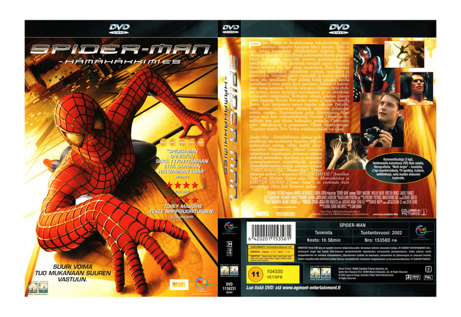 SPIDER-MAN - HÄMÄHÄKKIMIES DVD (2002) - ILMAINEN TOIMITUS