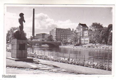 TAMPERE: Hämeensilta ja koskipuistoa 1960 luvulla (mv)