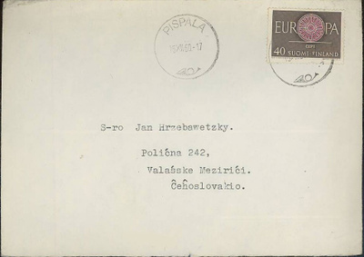 1960 Eurooppa 40 kirje CSRään