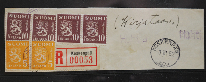 # 23647 # Pp Huhtia + nro 3546 + Koskenpää - M-30 leike 1952