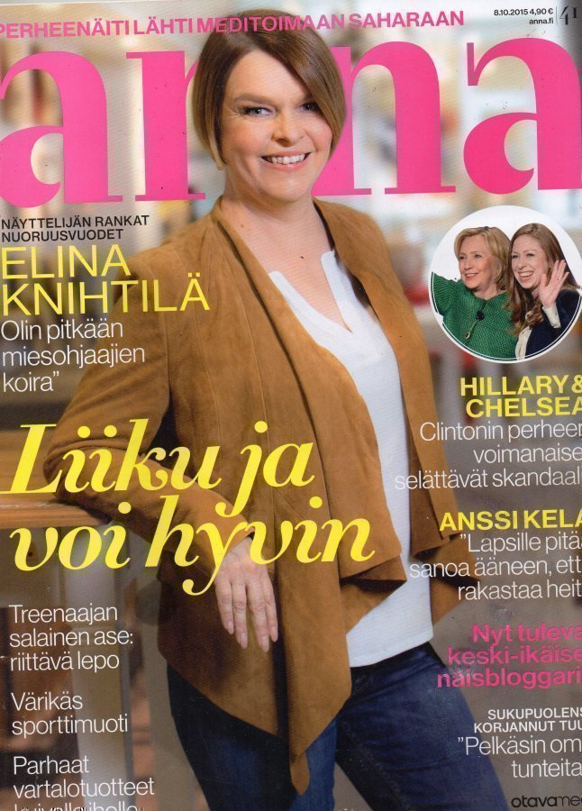 Anna n:o 41 2015 Elina. Clintonin naiset. Anssi. Halkiot.