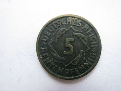 Saksa Weimar 5 pf 1923 G