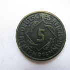 Saksa Weimar 5 pf 1923 G - pikkukuva 1