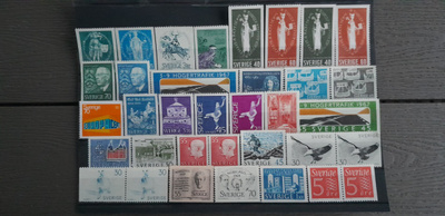 RUOTSI 1960-luku postimerkkejä ** 35 kpl