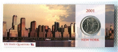 * New York 25 sentin kolikko Uusi Lue kuvaus
