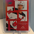 2024-25 Upper Deck UD Portraits Red #P-9 Jack Hughes /99 - pikkukuva 1