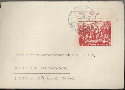 DDR Mi 287 yksin kirjeellä