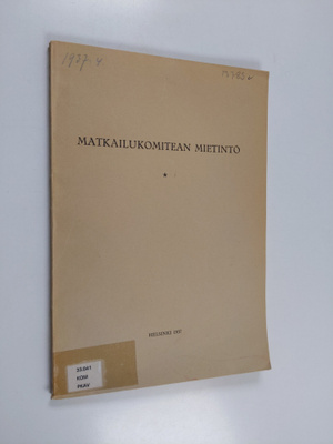 Matkailukomitean mietintö