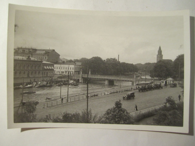 VANHA Valokuva Turku 1930-l Postikortin Alkup.Mallikappale