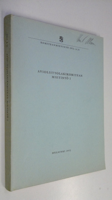 Avioliittolakikomitean mietintö 1