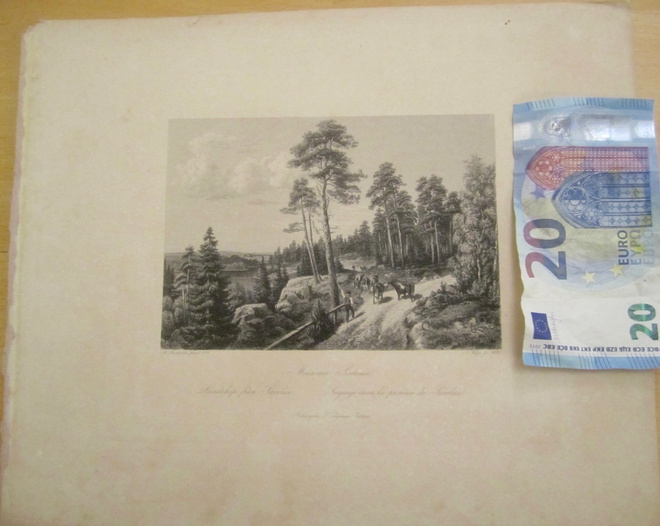 VANHA Gravyyri B.Lindholm Savo 1871 A.Weger Tilgmann