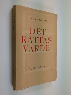 Gunnar Landtman : Det rättas värde