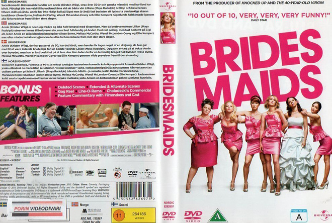 Morsiusneidot - Bridesmaids	(13 126)	k	-FI-	DVD	nordic,			20