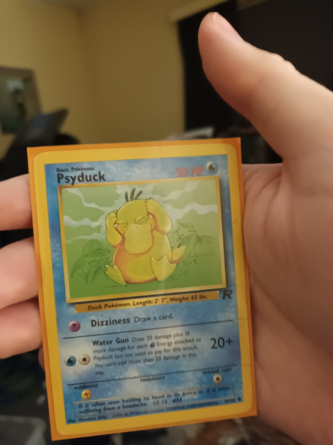Psyduck #65 Pokemon EX Team Rocket card