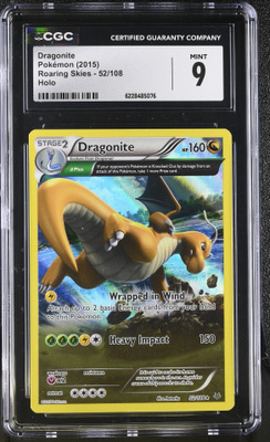 Dragonite 52/108 Roaring Skies Holo CGC 9