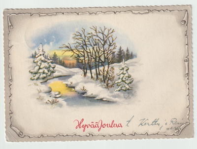 Jäätynyt puro talvimaisemassa (ARTKO)
