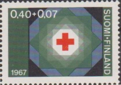 1967 Punainen Risti ( PR ) 0,40+0,07 ** Lape 632