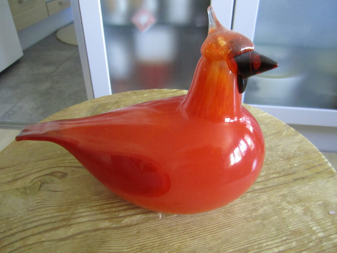 Iittala Oiva Toikka lasilintu Kardinaali