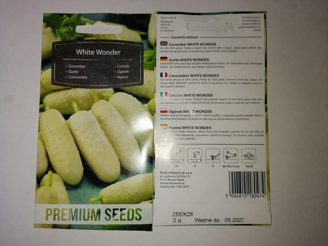 Kurkku 'White Wonder' - siemenet #