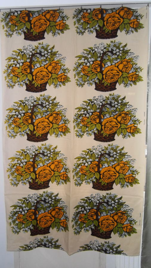 Vintage - Kukkakori verhot - Finlayson