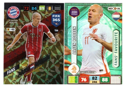 2 x ARJEN ROBBEN Hollanti, Bauer Munchen, Jalkapallo