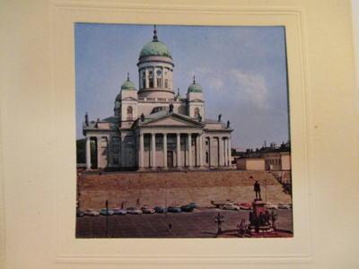 Helsinki Tuomiokirkko taittokortti.