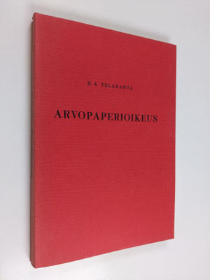 Kaarlo Armas Telaranta : Arvopaperioikeus