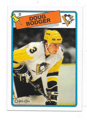 1988-89 OPC #96 Doug Bodger , Pittsburgh Penguins